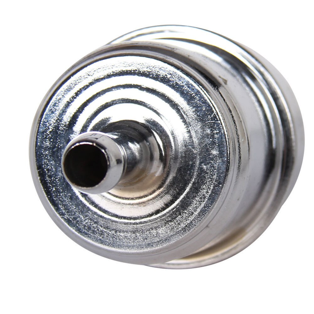Fuel Filter 3/8" InLine Hose Chrome Canister Carbureted High Flow for