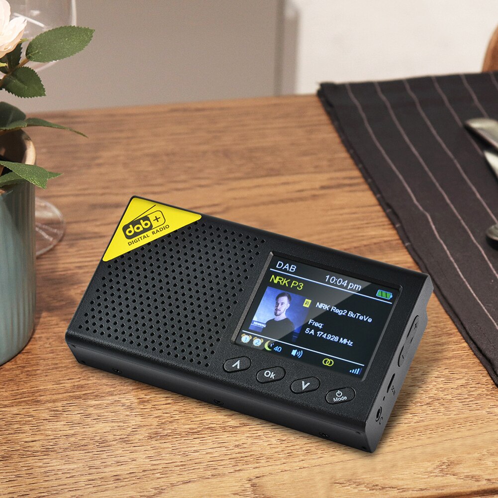 Portable Digital Radio Bluetooth-compatible Portable For Home Office 2.4 Inch LCD Display Stereo DAB FM Audio Player Receiver