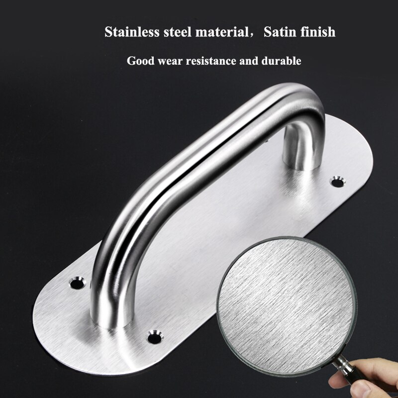 Thickened stainless steel door handle wooden door handle fire door push-pull plate handrail passage escape door handle