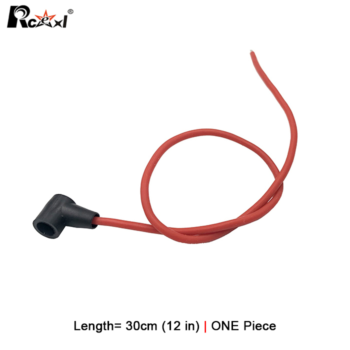 Rcexl Remote Controlled Nitro Engine Glow Plug with AWG 18 Silicone Wire Spring Self-Locking Structure: Yellow