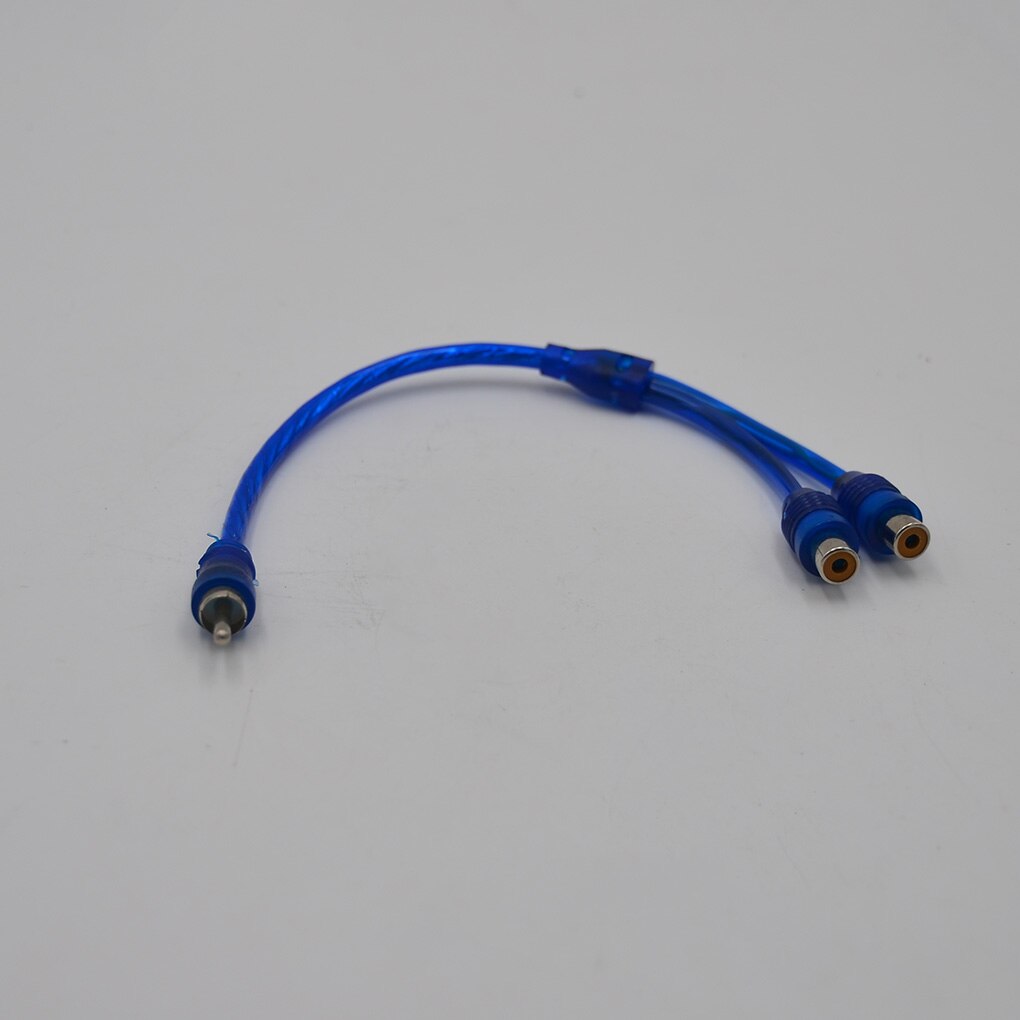 1 Male naar 2 Vrouwelijke Splitter Kabel RCA Audio Kabel Y Shape Adapter Car Audio Lijn Connector