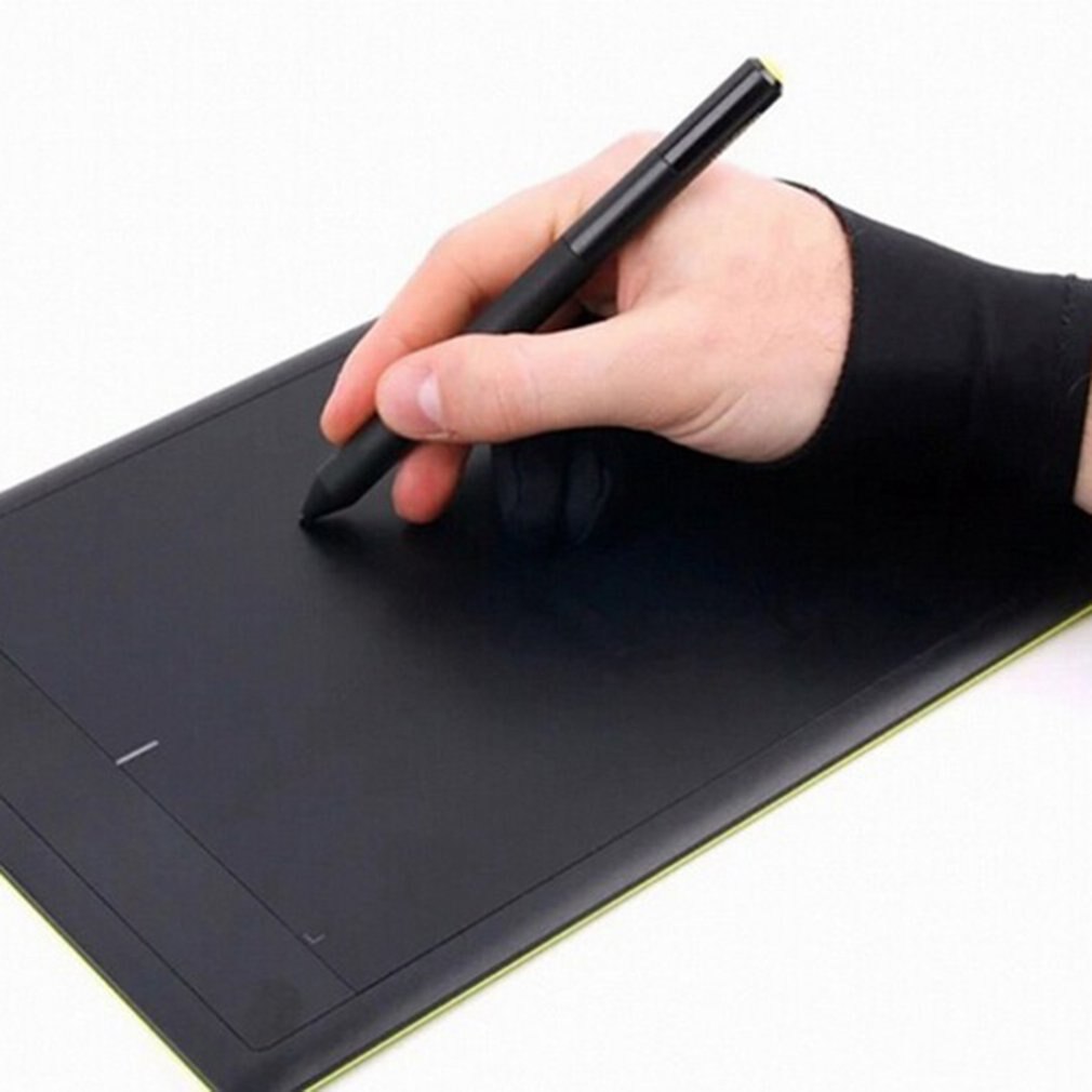 2 dita anti-incrostazione Guanto per Mano Destra E Sinistra Artista Disegno A Prova di Sudore per Qualsiasi Grafica Disegno tavoletta