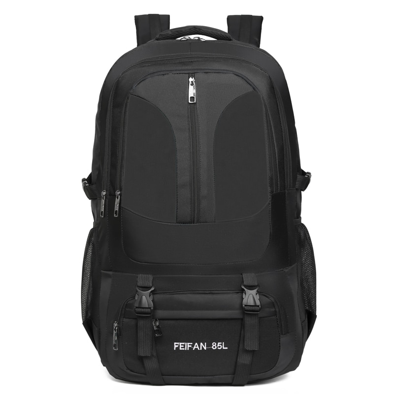 85L unisexe Oxford sacs à dos voyage sac à dos hommes sports de plein air sacs trekking sac à dos escalade randonnée Camping sac à dos pour homme: black