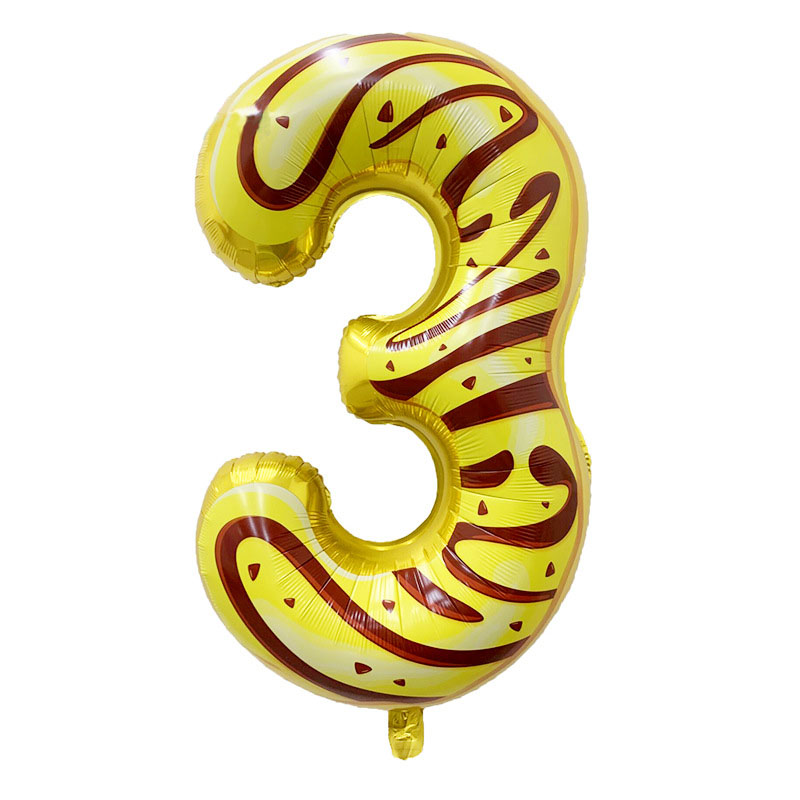 32 Inch Doughnut Number Balloons Digit Helium Balloon Birthday Party Wedding Anniversary Decorations Figure Ballon: AGATE