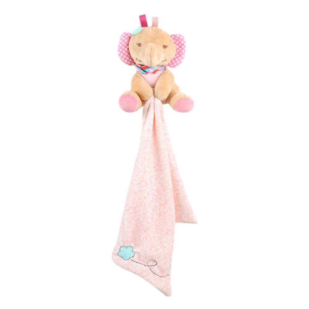 Baby Towel Infant Soothe Appease Towel Soft Plush Comforting Toy Towel Cute Dog Elephant Animal Appease Baby Sleep Toy: Red