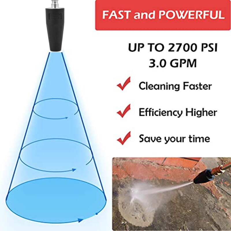 Pressure Washer with 5 Color Spray Nozzles&amp;Rotating Turbo Nozzle, 19Inch Replacement Lance, for Nilfisk/ STIHL Calm Husqvarna