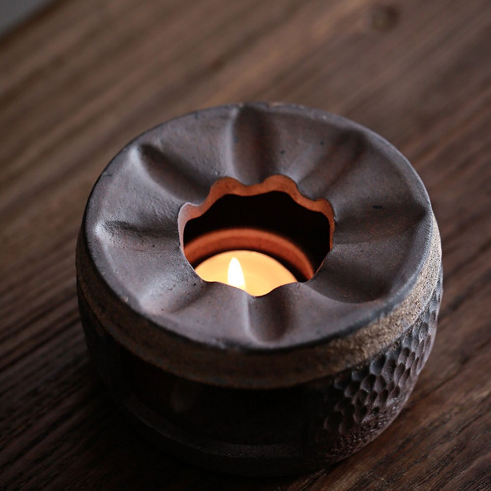 1Pc Teapot Warmer Retro Ceramic Tea Warmer Tea Heater Ceramic Candle Stand Holder Tea Stove Warmer