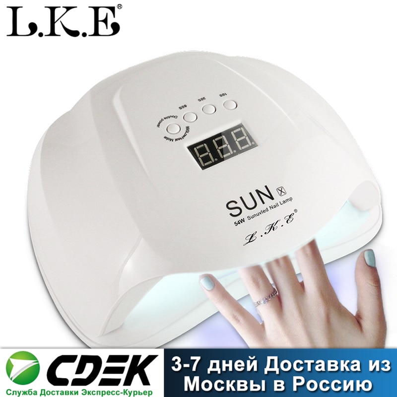 LKE Nail Droger 48W 54W LED Nail Lamp Drogen UV Gel ZON X 30 s/60 s knop Timer Licht Automatische inductie Manicure Nail Art Lamp