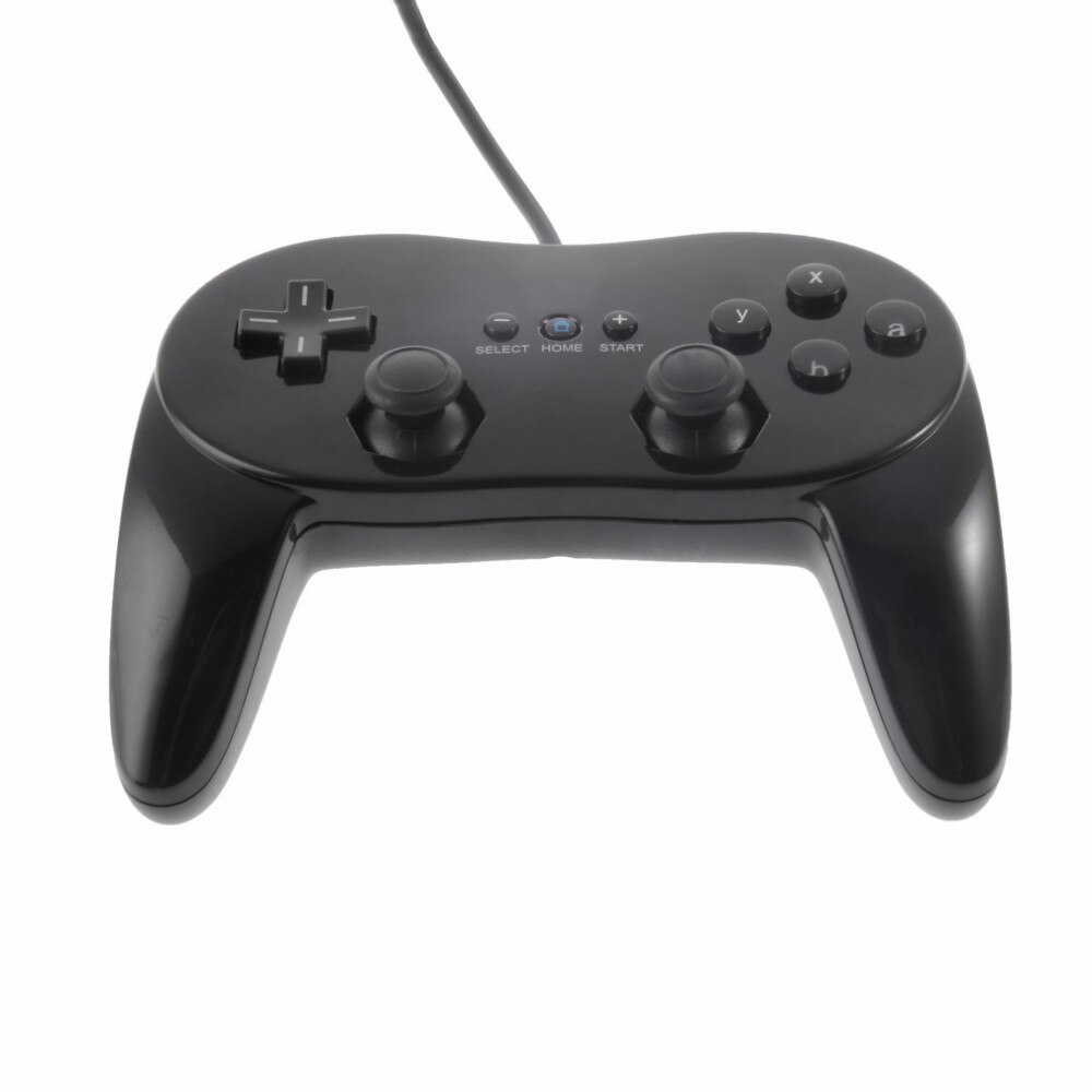 Gamepads Classic Wired Game Controller Gaming Remote Pro Gamepad Shock Joypad Joystick For Nintendo Wii Second-generation: black