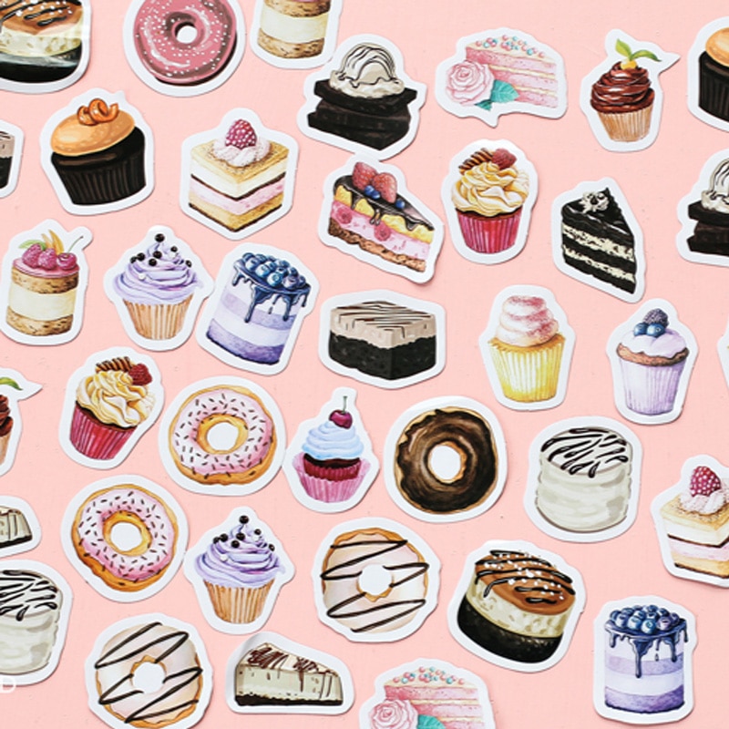 45 pcs/lot Birthday Cake mini paper sticker package DIY diary decoration sticker album scrapbooking