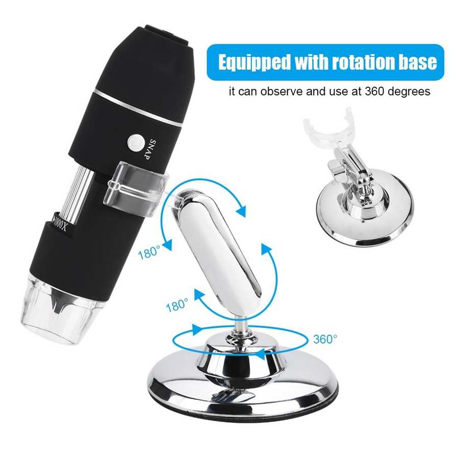 USB Digital Microscope 1000X 3 in 1 Type-C/Micro USB/USB interface Clearly