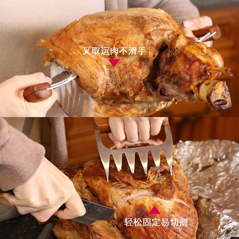 Roasting tool 304 stainless steel meat separator barbecue BBQ furnace accessories kitchen tool fork clip