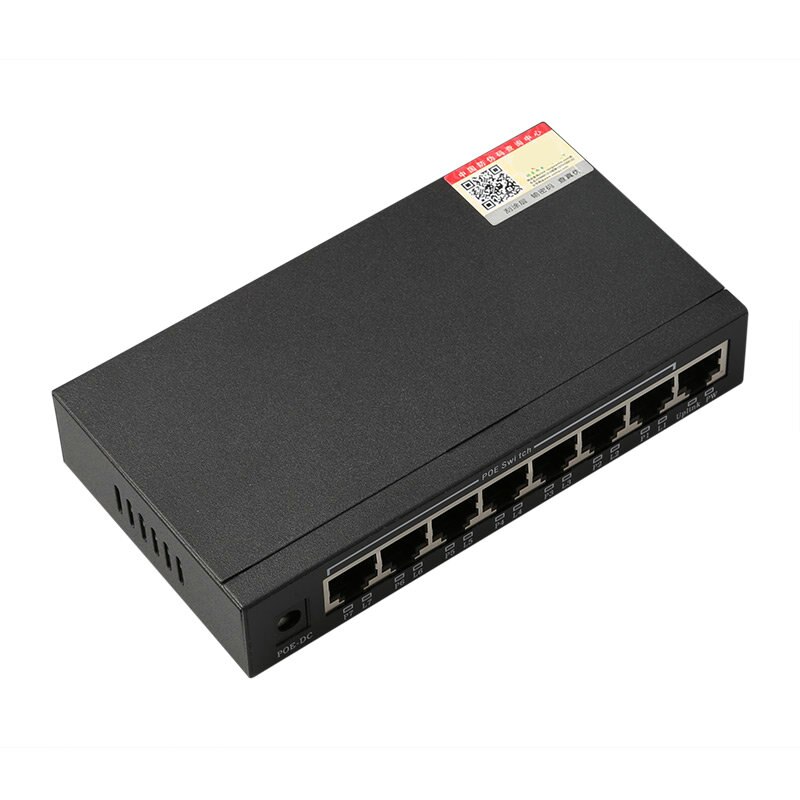 Grote-Q 802.3af PoE Switch 8 Port ports 10/100M Voor IP Camera Ethernet PoE Voor IP camera Systeem Netwerk Switch