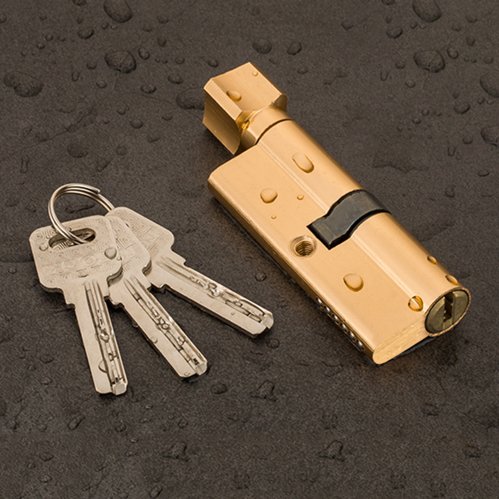 Dør cylinderlås partisk 70mm 3 nøgler tyverisikring indgang messing ab dørlås hjem sikkerhed indvendig soveværelse lås cylinder