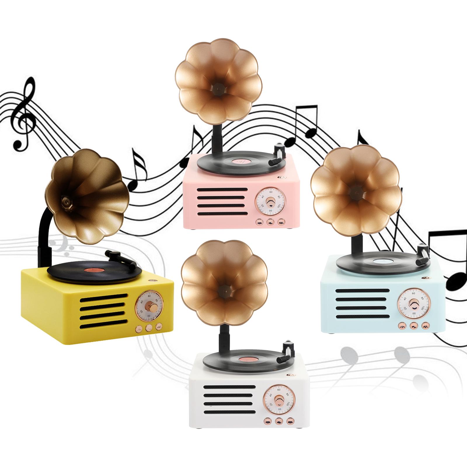 Turntable Record Player Bluetooth 5.0 Library Classic All in One Stereo Speakers Bluetooth Speaker for Yoga Room Bar Decoration