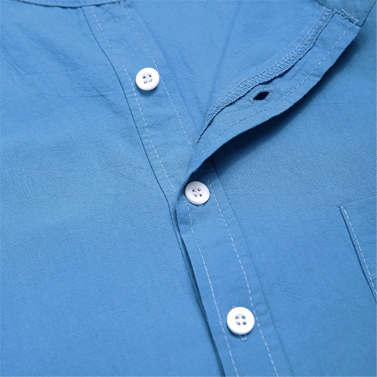 Men's Long-Sleeved Button-Down Sleepwear Solid Color Printed Shirt Stylish Nightgown Nightwear Loose bathrobe Nighty&Robe