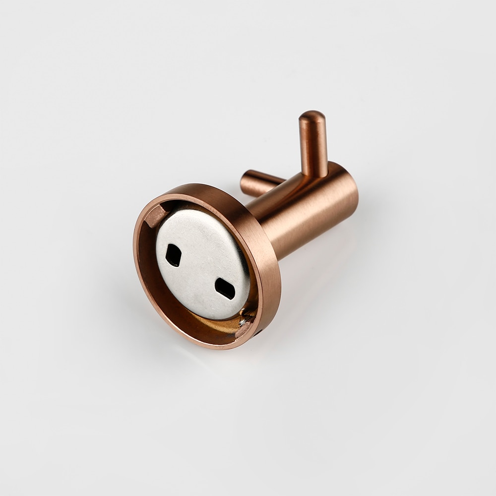 Bagnolux-bata de baño de latón dorado rosa, accesorios de pared, ganchos dobles