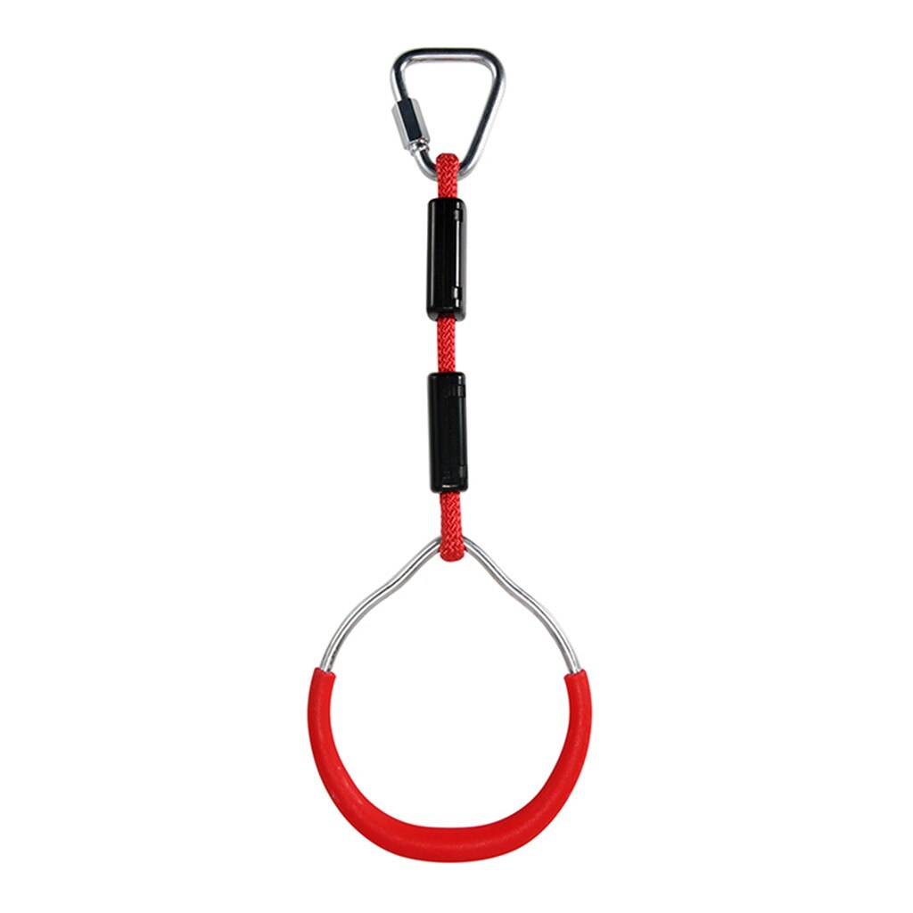 Playgrounds Parque Infantil Hanging Rings Ninja Climbing Kids Children Swing Rings Outdoor Mountain Climbing Gymnastic Ring #4: Red