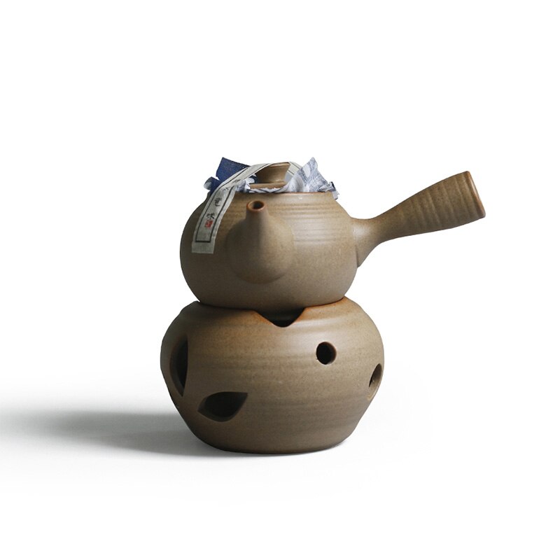 Tea Pot Alcohol Lamp Teapot Black Tea Temperature Tea Furnace Non-slip Anti-scald Ceramics Side Hold Kettle
