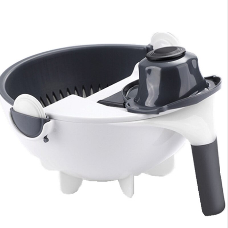 Trancheuse manuelle multifonctionnelle bol de vidange légumes coupe gadgets de cuisine hachoir râpe avec panier de vidange rotatif WF