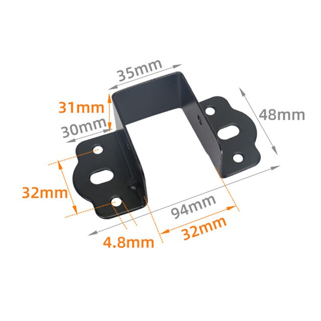 2pcs U Shaped Bed Corner Brackets Connecting Brace For Wood Furniture Fixing Connector Components Center Support Hardware: 32mm