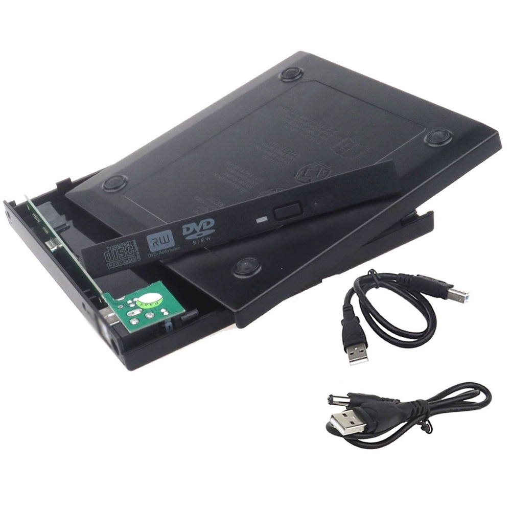 Boîtier de lecteur optique externe USB 12.7 2.0mm, boîtier externe pour disque dur Blu-Ray CD DVD-Rom DVD RW à IDE, adaptateur caddie,