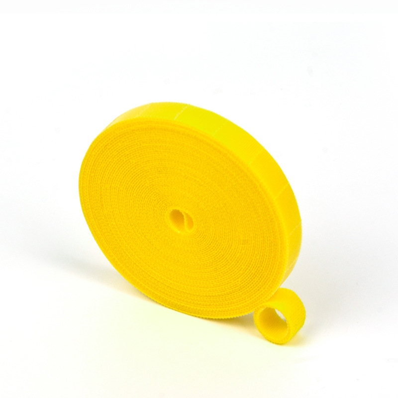 Correa de almacenamiento de alambre, cinta autoadhesiva para atar cables, reutilizable, para planta fija, 15mm: width15mm yellow / 2 meter