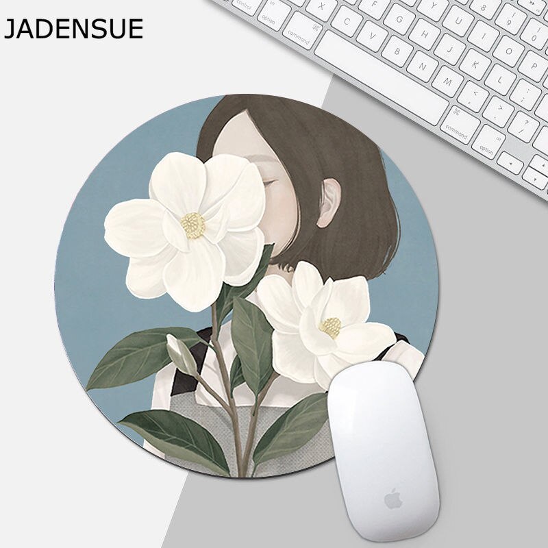 Cute Mouse Pad 22CM Diameter Cartoon Kawaii Round Desk Mats Gaming Deskpad Laptop Mouse Mat for Office Computer Keyboard Mat