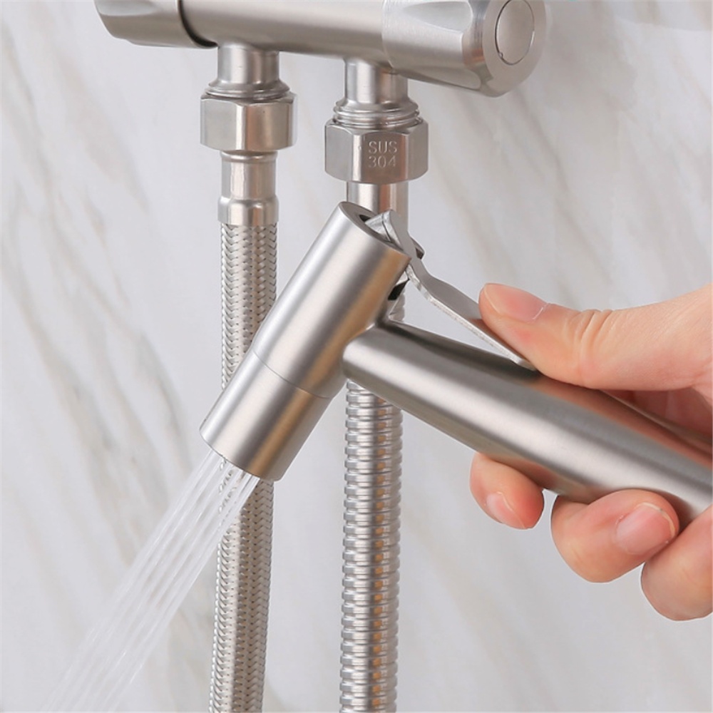 Rączka bidetowa końcówki do bidetu toaleta ręczna Spray Bidet ze stali nierdzewnej Bidet rączka bidetowa samoczyszcząca się prysznic do łazienki