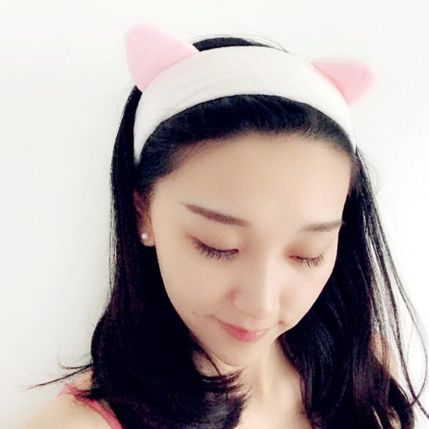Cat Ears Hairband Head Band Party Headdress Hair Accessories Makeup Tools Face Washing Headband Hairdo Headwrap Hair Access