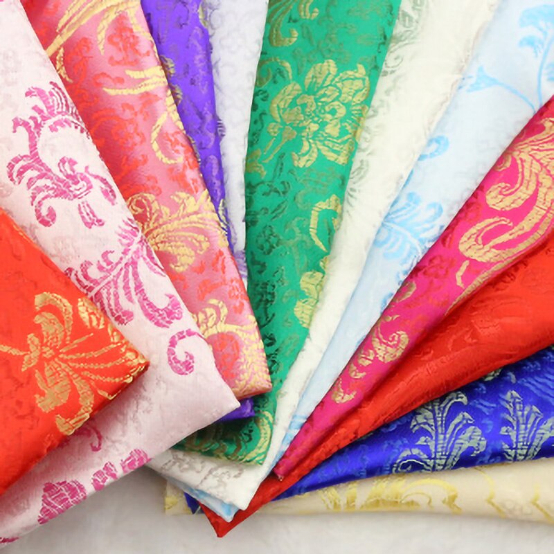 Bruiloft decoratie Wit brokaat stof satijn Jacquard cheongsam stof avondjurk tissue JA27