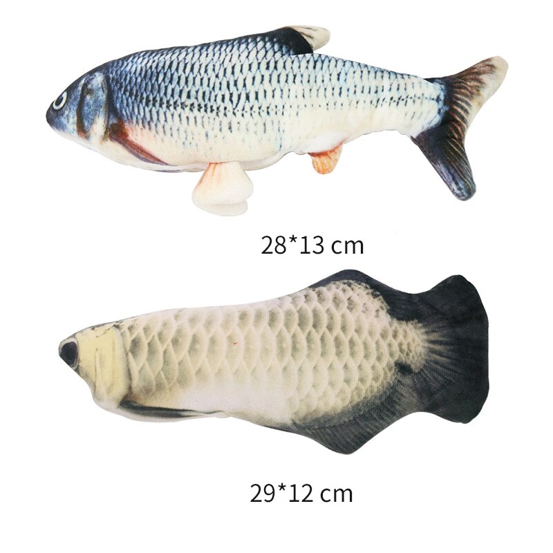Kat Elektrische Bewegende Vis Speelgoed Usb Charger Vis Interactief Kattenkruid Chew Bite Speelgoed 3D Simulatie Vis Spelen Speelgoed Kat Kwispelende speelgoed