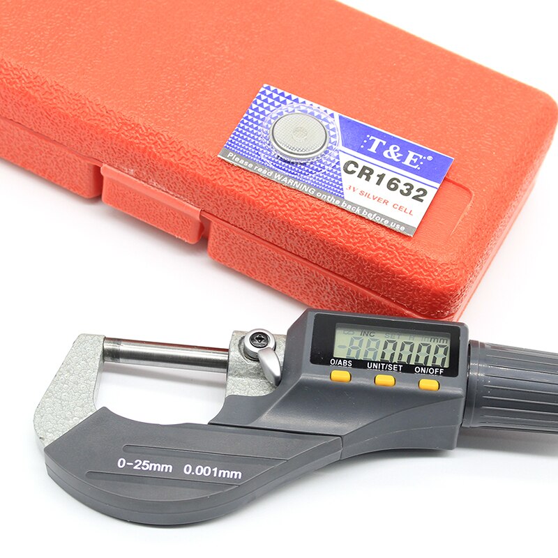 High precision micrometer gauge measurement range 0-25mm stainless steel digital display ruler ruler measurement tool