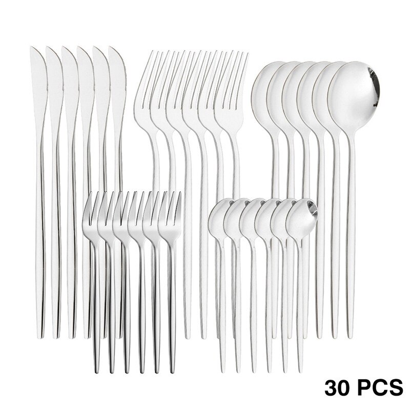 Utensil Set Silicone Spatula Set Non-Stick Cookware Cover Rubber Spatula Heat Resistant Tasks Seamless Kitchen Tools Home: 24pcs-silver