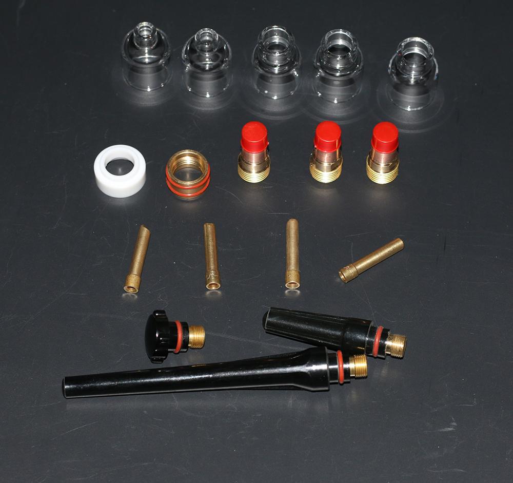 4# 8# TIG Pyrex Glass Cup Kit TIG Welding Torch Collet Gas Lens For WP17 WP18 WP26