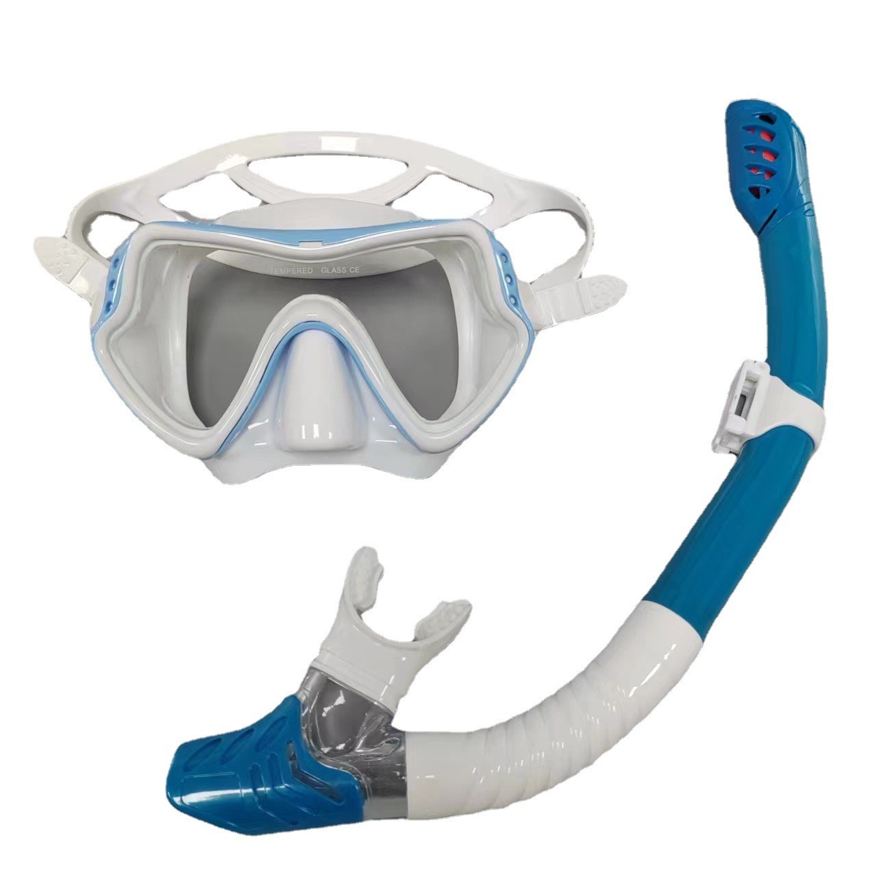 Equipo de silicona de , máscara de buceo, equipo de snorkel para adultos, gafas de natación impermeables UV para hombres y mujeres: Castaño