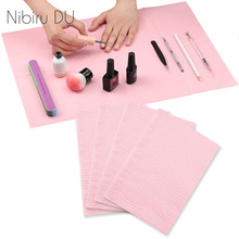 Opvouwbare Nagellak Wegwerp Hand Kussen Houder Tafelkleed Lint Papier Pad Nagels Art Cleaning Hand Mat Servet Manicure Tool