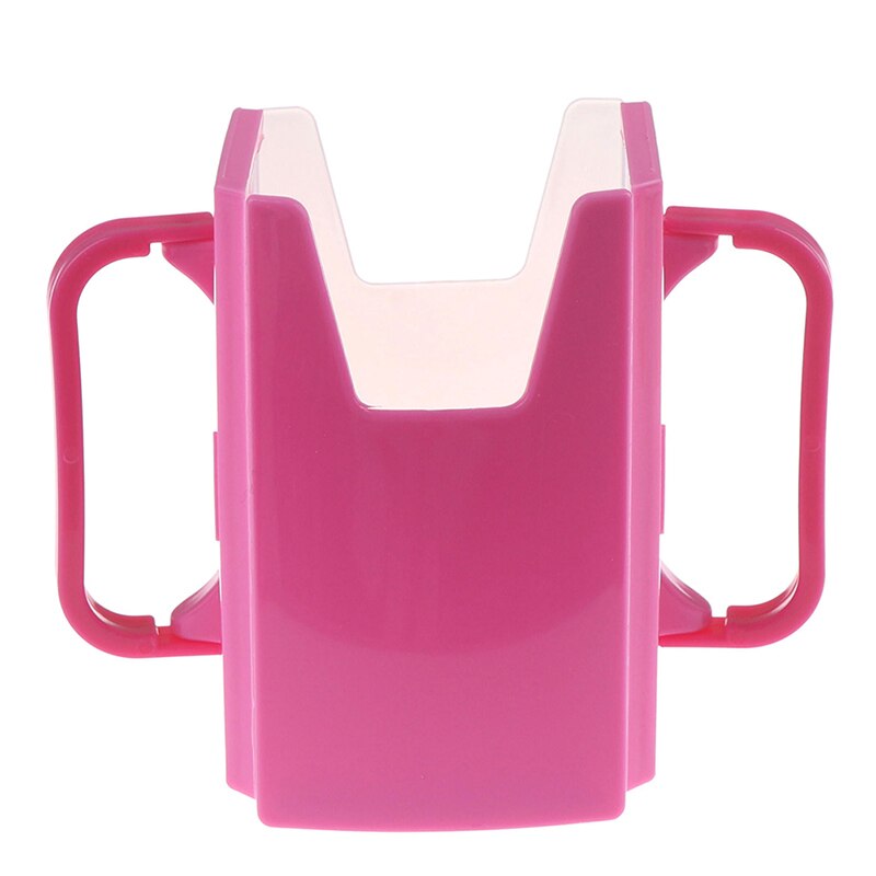 Taza para botella, porta leche, ajustable, de plástico seguro, para bebé, caja para zumo para bebé: Rose Red