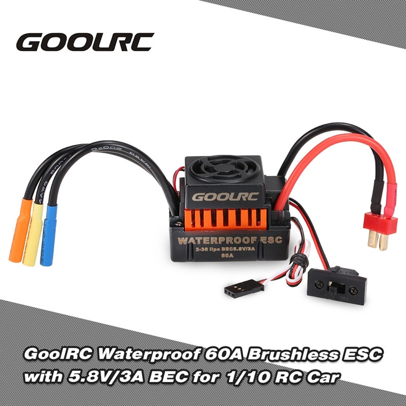 GoolRC Moteur 3650 3660 F540 3500KV 3100KV 3300KV 3800KV 3900KV 4300KV 4370KV Brushless Motor 45A 60A ESC for RC Car 1:10 Parts: 60A ESC