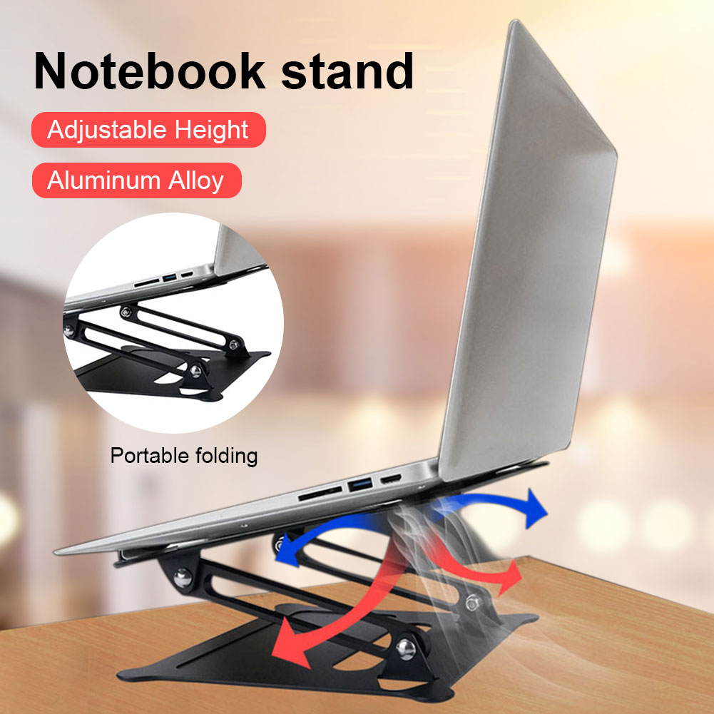 Lightweight Computer Desktop Holder Universal Notebook Ventilated Cooling Adjustable Height Portable Foldable Laptop Stand