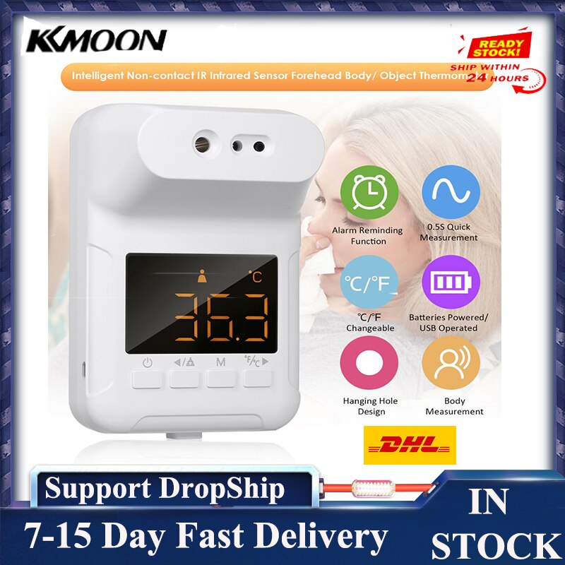 Non-contact IR Infrared Sensor Forehead Hanging Wall Mount LCD Digital Infrared Thermometer High Precision Temperature: type 7
