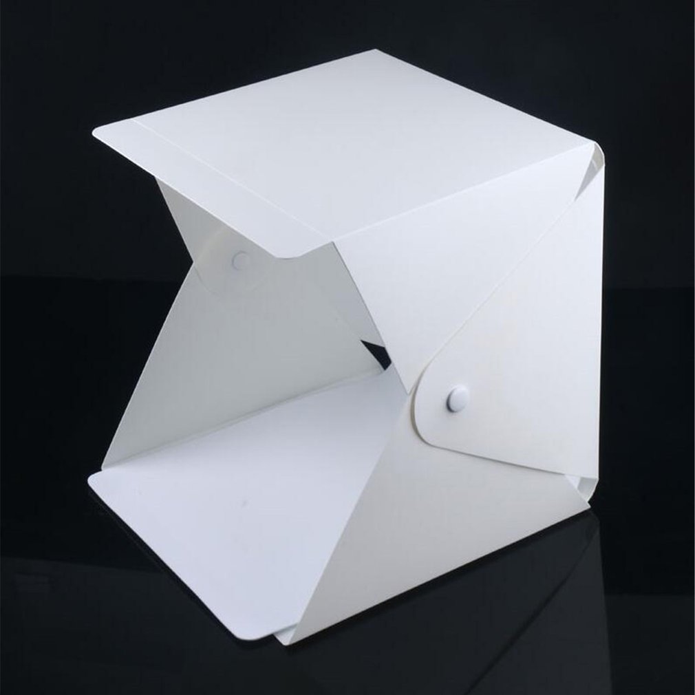 Mini folding lightbox fotografering fotostudie softbox led lys blød boks foto baggrundssæt lysboks til dslr kamera