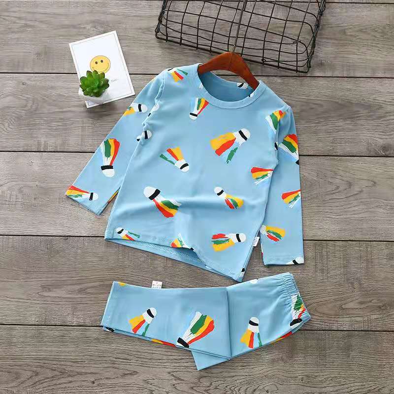 Automne hiver enfants costume Lycra à manches longues pull bébé sous-vêtements maison vêtements de nuit vêtement de nuit pour enfants: K / 100