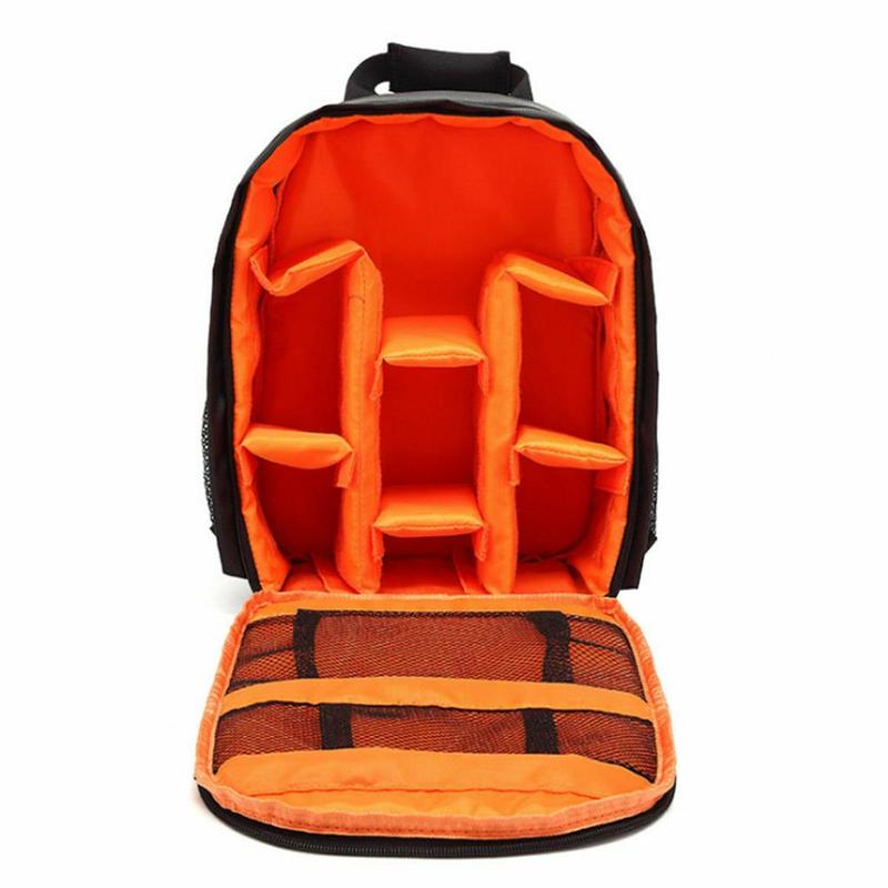 Video Digital DSLR Bag Multi-functional Camera Backpack Waterproof Outdoor Camera Photo Bag Case for Nikon/for Canon: Orange