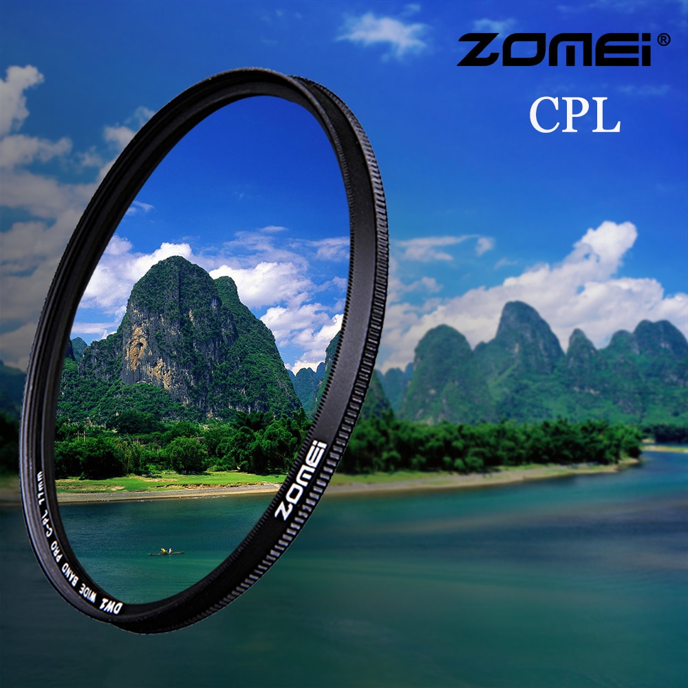 Zomei CPL Camera Filter Circular Polarizing CIR-PL For Nikon Canon Sony DSLR Camera Lens 37/40.5/49/52/55/58/62/67/72/77/82 mm