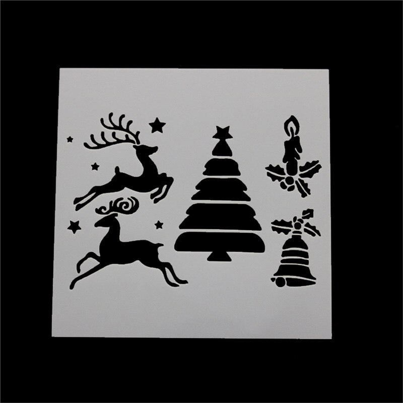 1pc Stencils DIY Merry Christmas Decorations for Home Drawing Cut Template Kids Painting Album Scrapbooking Stationery Supplies: 3