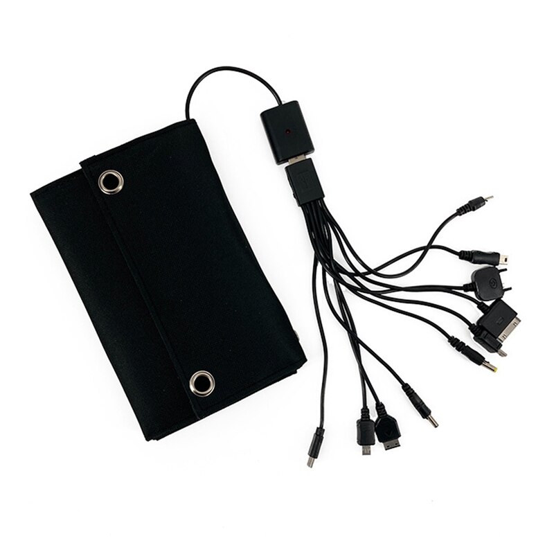 15W USB Solar Panel Folding Power Bank Outdoor Hiking Battery Charger Portable USB Energy Solar Cell Charger for Camping