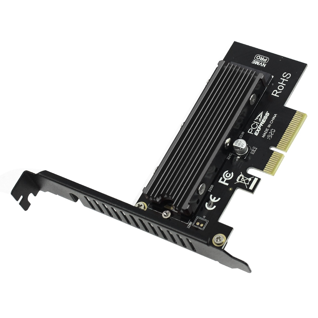 JEYI Combo Cooling Warship for Nvme Heatsink + SK4 m.2 SSD to PCIE 3.0 X4 Adapter Card M Key Support PCI Express PCI-e X8 X16