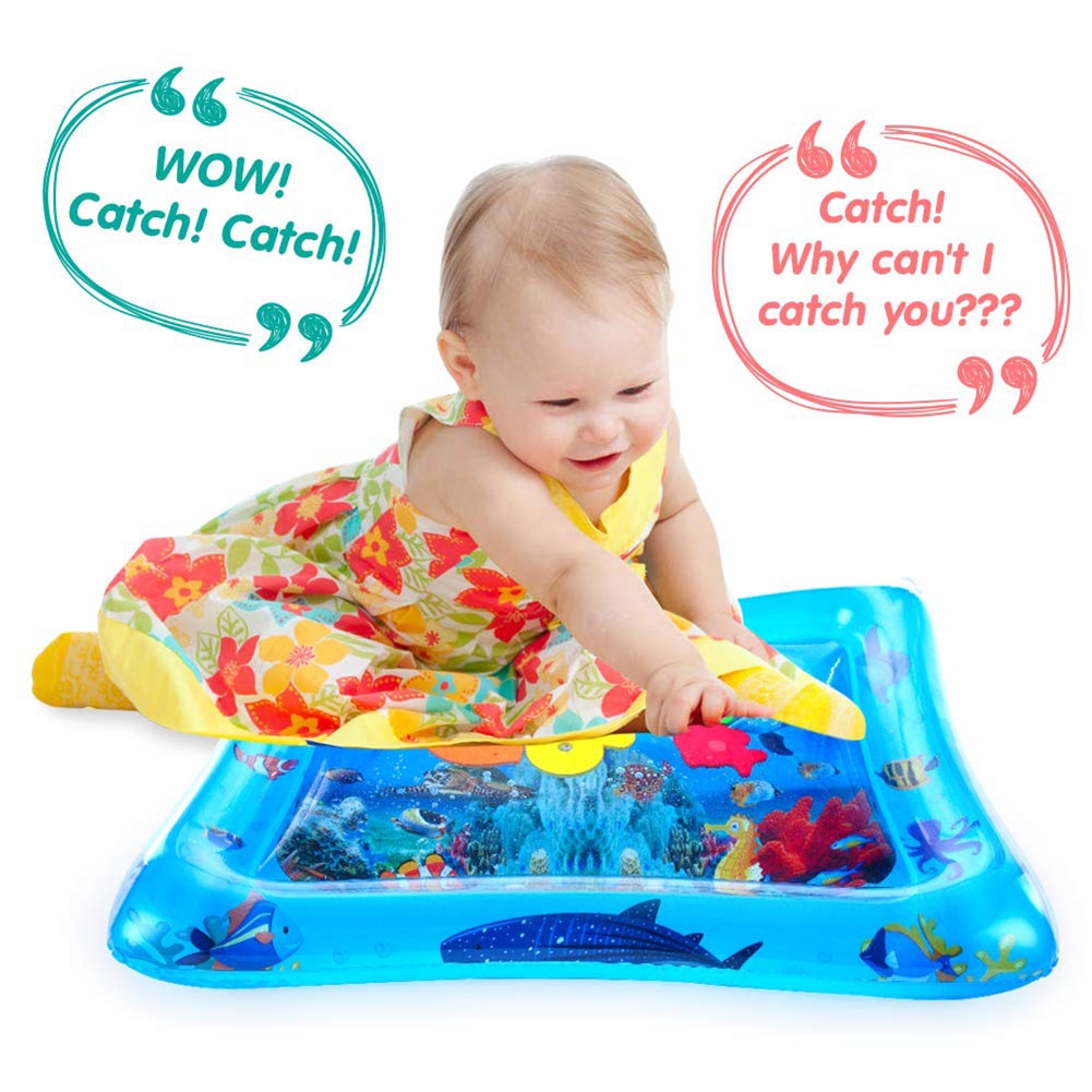 Baby Inflatable Tummy Water Padded Mat Aquarium Activity Center Cushion Toy enhance baby's brain and sensory development