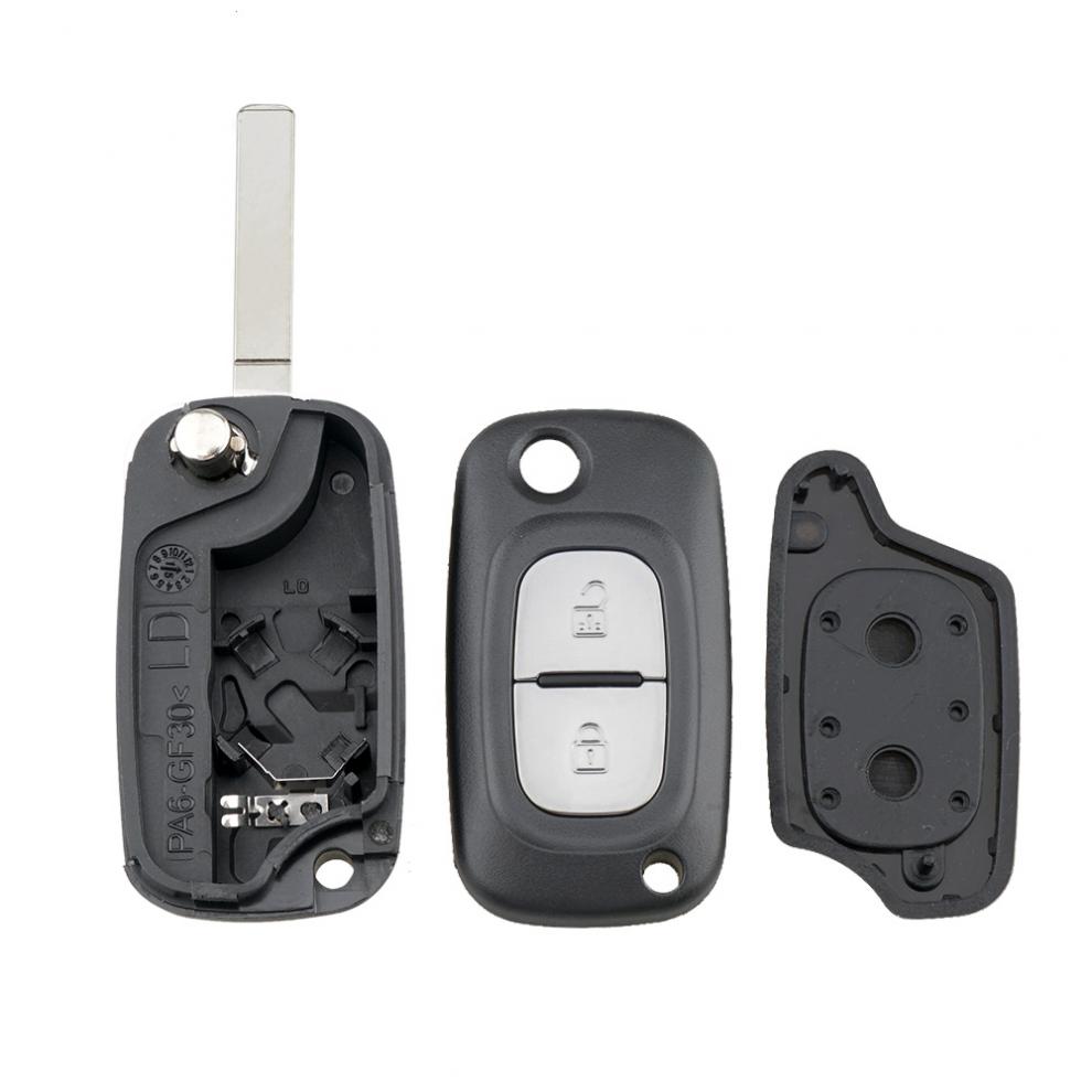 2 / 3 Buttons Car Key Fob Case Shell Replacement Flip Folding Remote Cover Fit for Renault Fluence Clio Megane Kangoo Modus